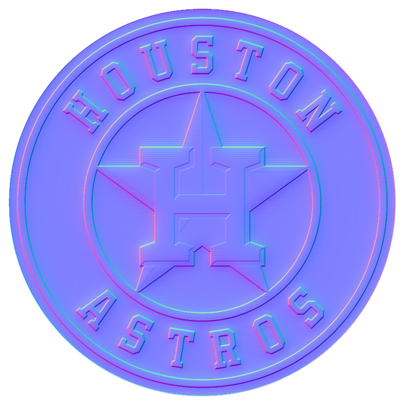 Houston Sstros Colorful Embossed Logo iron on paper